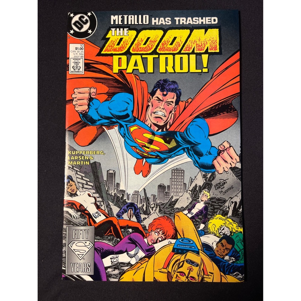 The Doom Patrol 10 DC Comics 1989‎ Metallo Has Trashed Issue